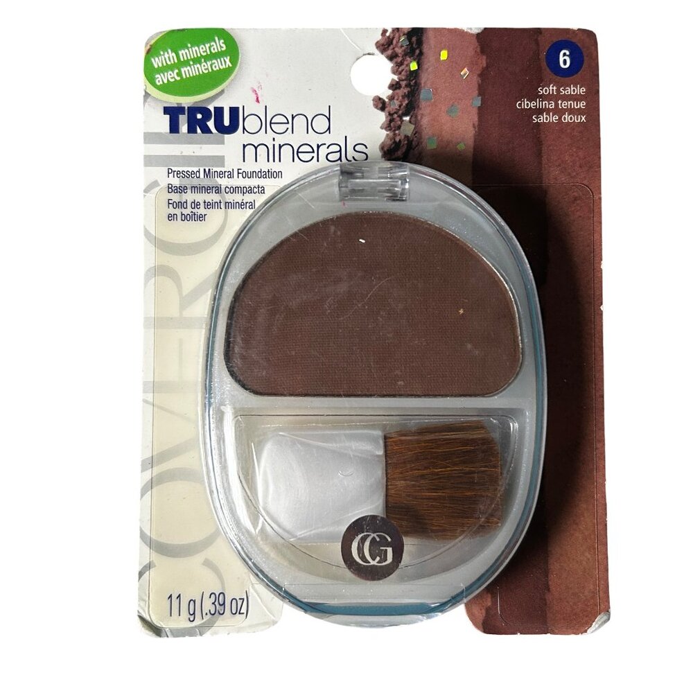 Vintage Covergirl TruBlend Minerals Pressed Foundation Soft Sable 6 NOS Sealed
